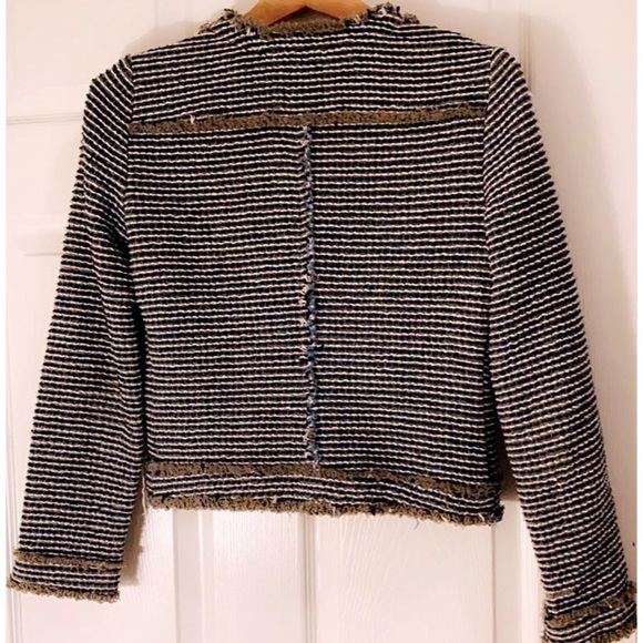 Zara Tweed/Frayed Jacket - Picture 2 of 4